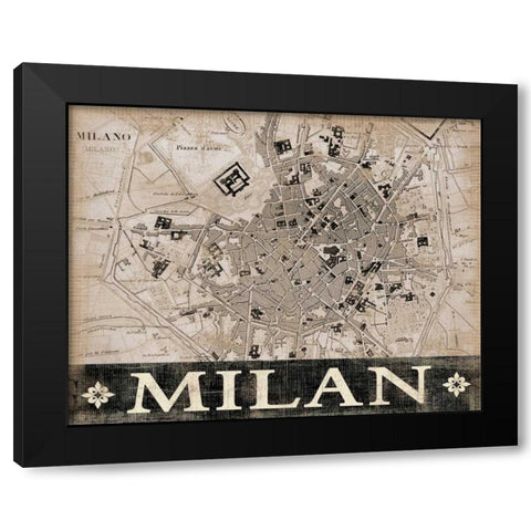 Milan Black Modern Wood Framed Art Print by Donovan, Kelly