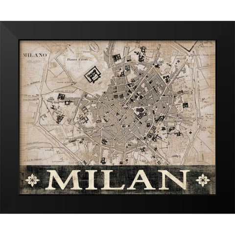 Milan Black Modern Wood Framed Art Print by Donovan, Kelly