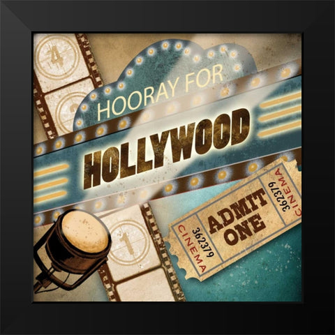 Hollywood Black Modern Wood Framed Art Print by Knutsen, Conrad