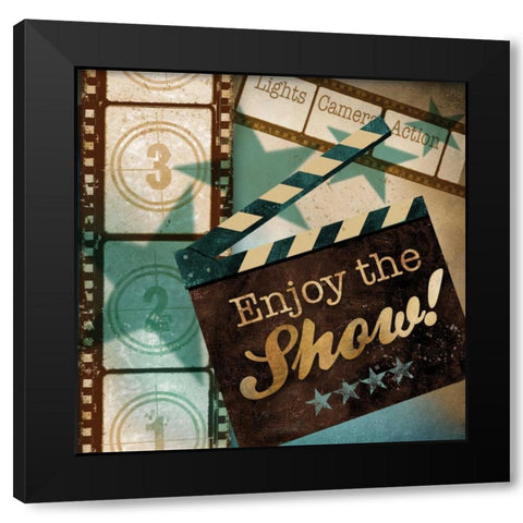 Enjoy The Show Black Modern Wood Framed Art Print by Knutsen, Conrad