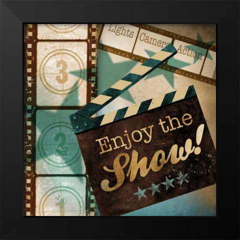 Enjoy The Show Black Modern Wood Framed Art Print by Knutsen, Conrad