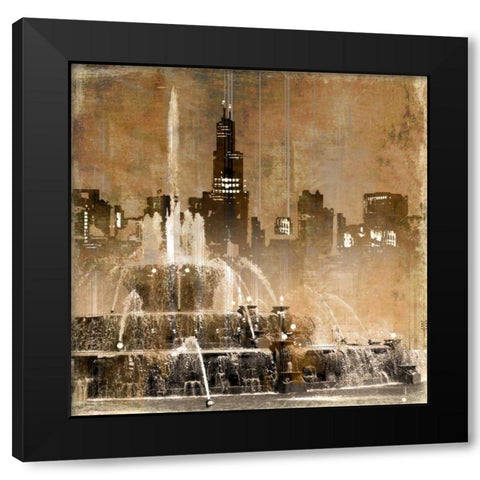 Buckingham Black Modern Wood Framed Art Print by Donovan, Kelly