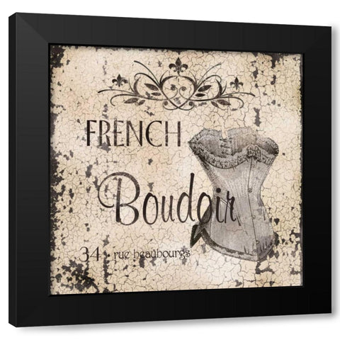 French Boudoir Black Modern Wood Framed Art Print with Double Matting by Robinson, Carol