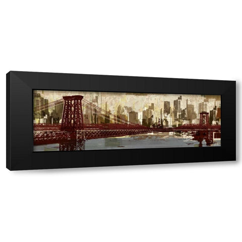 To New York Black Modern Wood Framed Art Print by Mosher, Kyle