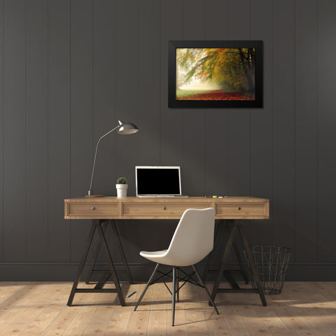 Your Beauty Silences Me Black Modern Wood Framed Art Print by Weisz, Irene