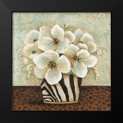 Exotic Touch II Black Modern Wood Framed Art Print by Tava Studios