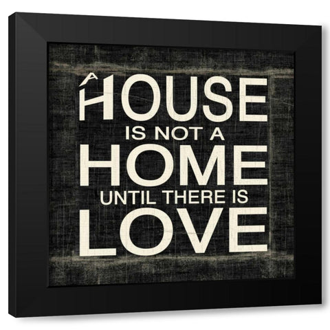 House Black Modern Wood Framed Art Print with Double Matting by Donovan, Kelly