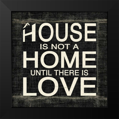 House Black Modern Wood Framed Art Print by Donovan, Kelly