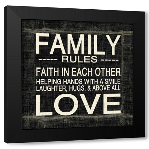 Family Black Modern Wood Framed Art Print with Double Matting by Donovan, Kelly