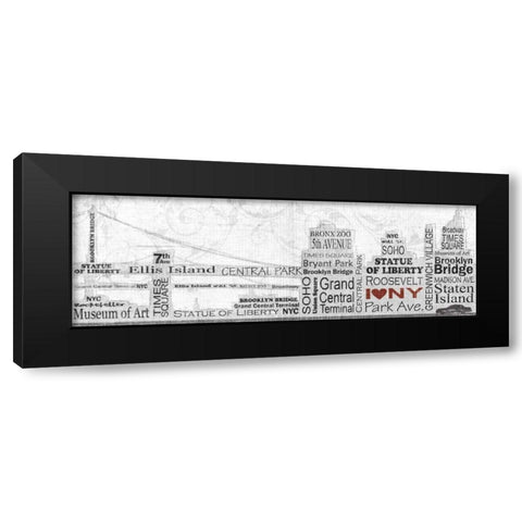 New York City Black Modern Wood Framed Art Print with Double Matting by Craven, Katrina