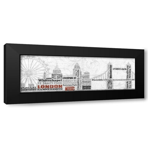 London Black Modern Wood Framed Art Print by Craven, Katrina