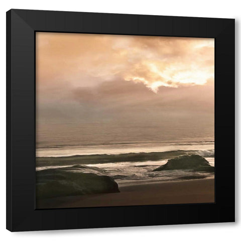Malibu Sunrise Black Modern Wood Framed Art Print by Calascibetta, Mike