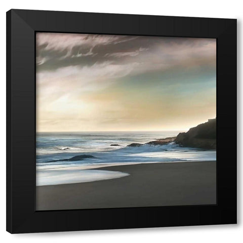 Tranquil Waters Black Modern Wood Framed Art Print with Double Matting by Calascibetta, Mike