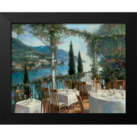 Amalfi Terrace Black Modern Wood Framed Art Print by Chiu, T.C.