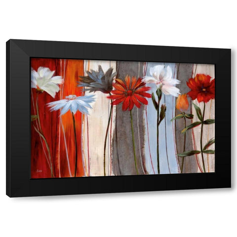 Spring Debut Black Modern Wood Framed Art Print with Double Matting by Nan
