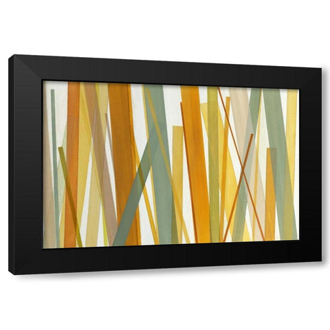 Summer Hayfield Black Modern Wood Framed Art Print with Double Matting by Jill, Susan