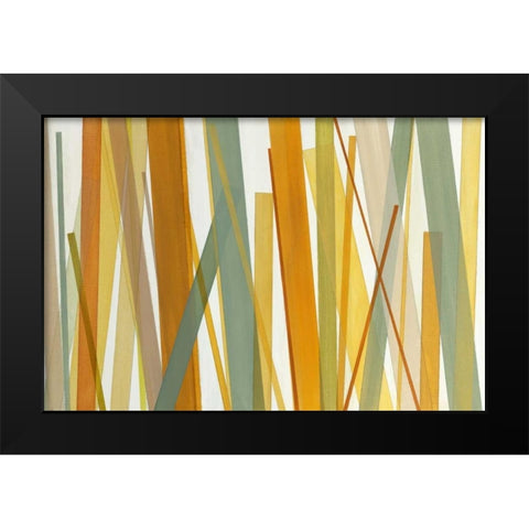 Summer Hayfield Black Modern Wood Framed Art Print by Jill, Susan