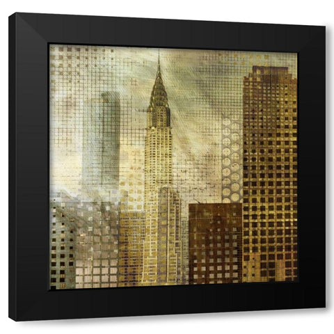Chrysler Building Black Modern Wood Framed Art Print by Craven, Katrina