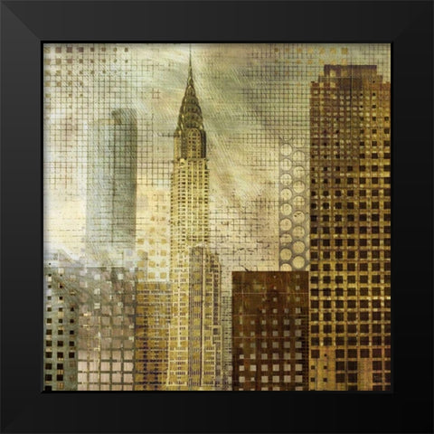 Chrysler Building Black Modern Wood Framed Art Print by Craven, Katrina