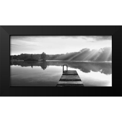 Lake Revisited Black Modern Wood Framed Art Print by Weisz, Irene