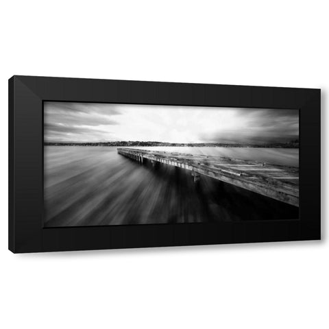 Measured By The Time Black Modern Wood Framed Art Print with Double Matting by Reed, Aaron