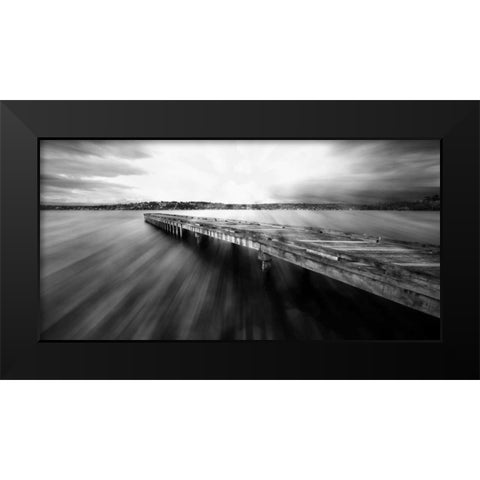 Measured By The Time Black Modern Wood Framed Art Print by Reed, Aaron