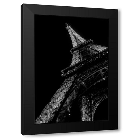 Eiffel Tower Black Modern Wood Framed Art Print by Garbeck, George