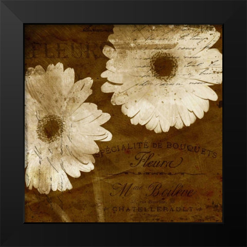 Daisy Black Modern Wood Framed Art Print by Craven, Katrina