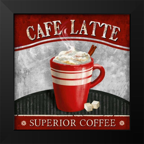 Cafe Latte Black Modern Wood Framed Art Print by Knutsen, Conrad