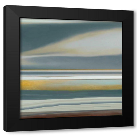 Silver Sea and Brown Black Modern Wood Framed Art Print with Double Matting by Jill, Susan