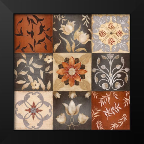 Patterns Of Nature II Black Modern Wood Framed Art Print by Tava Studios