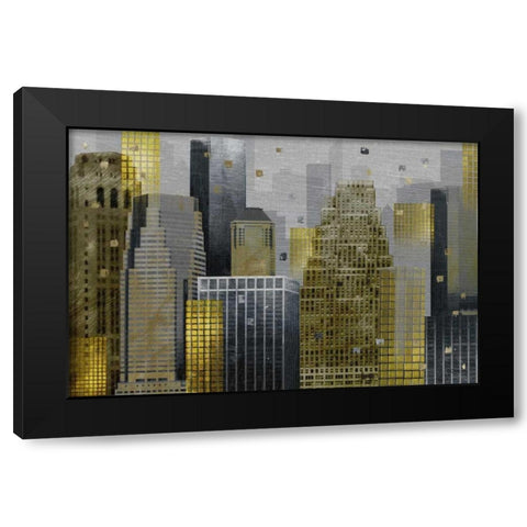 City Facade Black Modern Wood Framed Art Print with Double Matting by Craven, Katrina