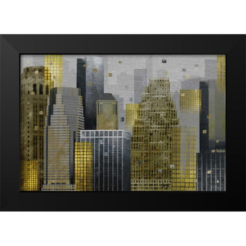 City Facade Black Modern Wood Framed Art Print by Craven, Katrina