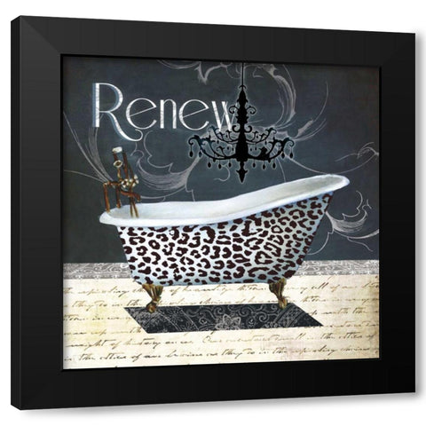 Renew Black Modern Wood Framed Art Print by Robinson, Carol