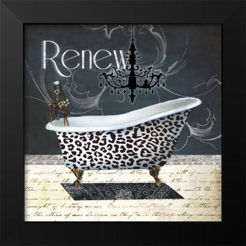 Renew Black Modern Wood Framed Art Print by Robinson, Carol