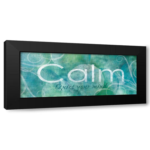 Calm Black Modern Wood Framed Art Print with Double Matting by Craven, Katrina