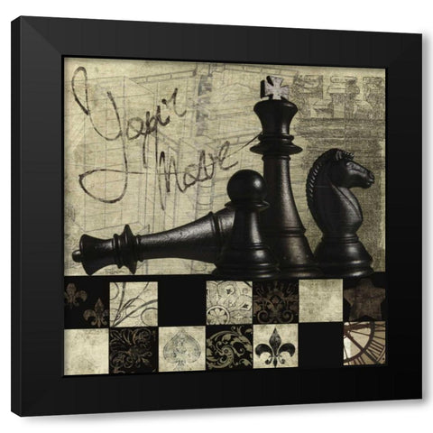 Your Move Black Modern Wood Framed Art Print with Double Matting by Craven, Katrina