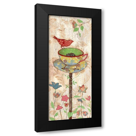 Garden Party II Black Modern Wood Framed Art Print by Tava Studios
