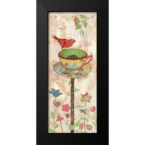 Garden Party II Black Modern Wood Framed Art Print by Tava Studios