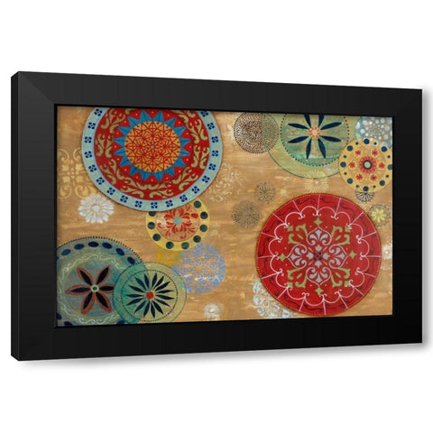 Woodstock Black Modern Wood Framed Art Print by Tava Studios