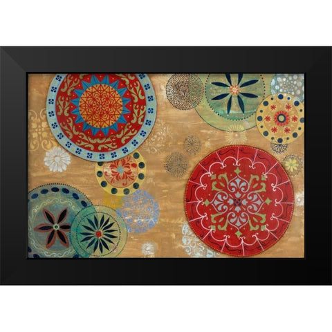 Woodstock Black Modern Wood Framed Art Print by Tava Studios