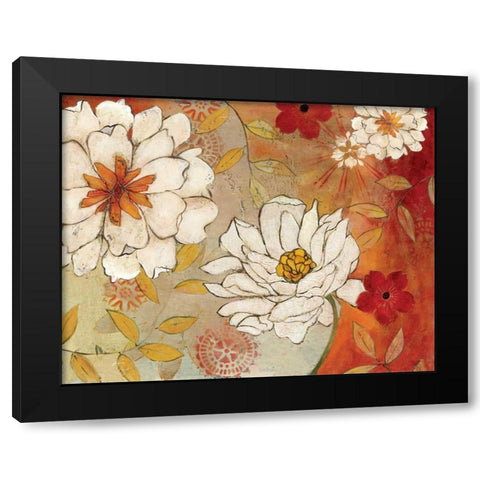 Lush Crimson II Black Modern Wood Framed Art Print by Robinson, Carol