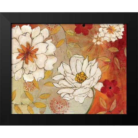 Lush Crimson II Black Modern Wood Framed Art Print by Robinson, Carol