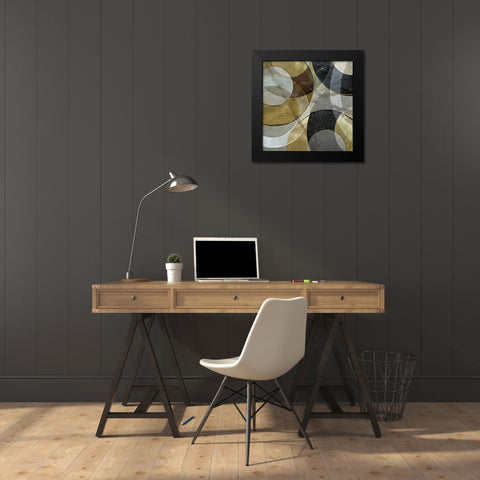 Metallic Atmosphere Black Modern Wood Framed Art Print by Craven, Katrina