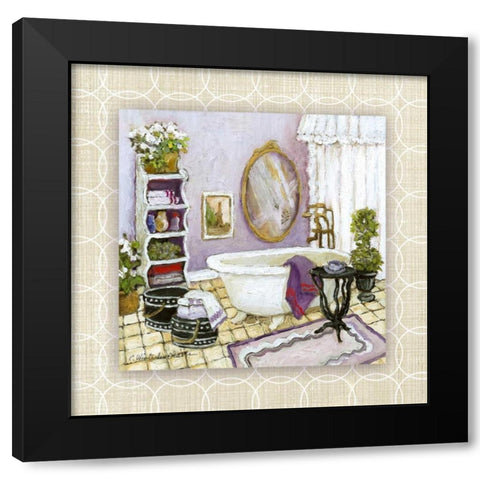 Lavender Scented Black Modern Wood Framed Art Print by Olson, Charlene