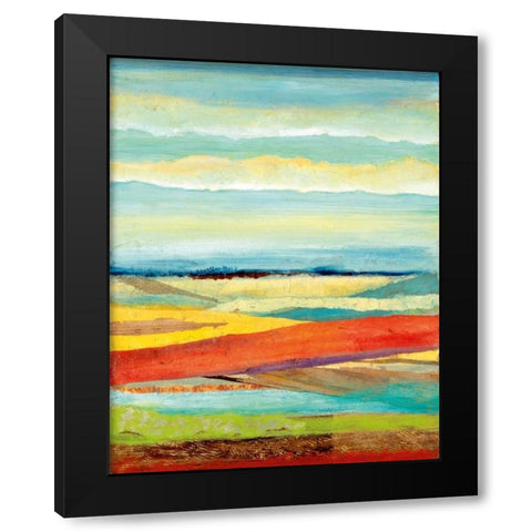 Earths Delight Black Modern Wood Framed Art Print by Tava Studios