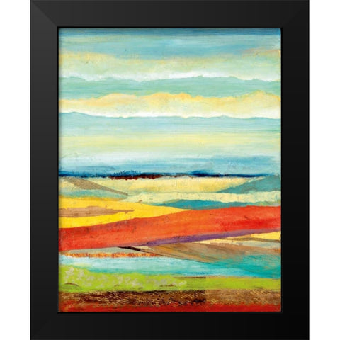 Earths Delight Black Modern Wood Framed Art Print by Tava Studios