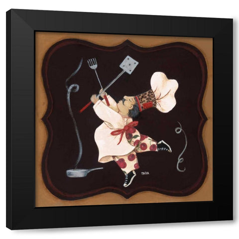 In Short Order II Black Modern Wood Framed Art Print by Tava Studios