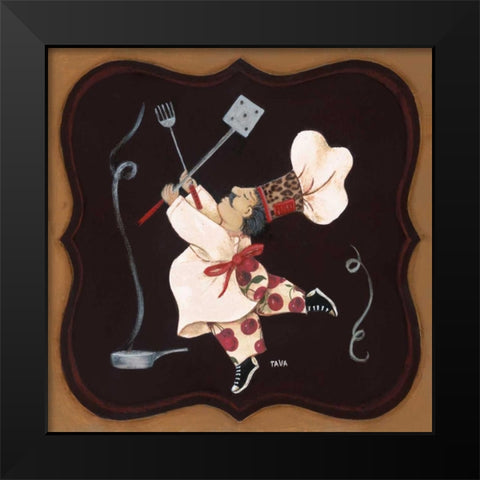 In Short Order II Black Modern Wood Framed Art Print by Tava Studios