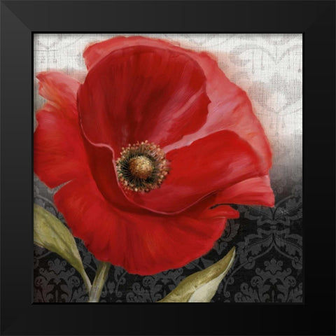 Poppy Perfection I Black Modern Wood Framed Art Print by Knutsen, Conrad